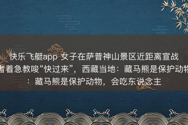 快乐飞艇app 女子在萨普神山景区近距离宣战藏马熊，旁不雅者着急教唆“快过来”，西藏当地：藏马熊是保护动物，会吃东说念主
