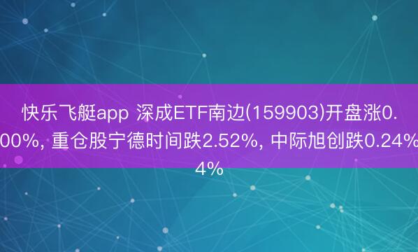 快乐飞艇app 深成ETF南边(159903)开盘涨0.00%， 重仓股宁德时间跌2.52%， 中际旭创跌0.24%